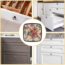 Set di 4 pezzi con maniglia quadrata per armadio da cucina, credenza, cassettiera, cassettiera, con viti, per cucina, comò, armadietto, bagno, guardaroba floreale