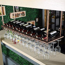 DJSMjbj Wine Bar Wine Rack Hanging portabicchieri Europea Calice di Vino Rack Hanging Upside Holder Giù Tazza Creativa Barra di Sospensione Ripiani Decke (Color : B1, Size : 120 * 35cm)
