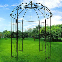 Outour®, gazebo a 4 lati a forma di gabbia per uccelli; traliccio ad arco in ferro battuto; gazebo, supporto per piante, viti e fiori