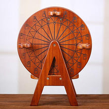 ASDFY Portabottiglie in Legno Ruota panoramica Ornamenti Artigianali Portabottiglie per Vino Casa Soggiorno Portabicchieri sospeso Portabottiglie da Tavolo
