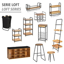 WENKO Scaffale portabottiglie di vino Loft - Scaffale portabottiglie, supporto per bottiglie da vino con ripiano, Bambù, 30 x 27.5 x 24 cm, Marrone