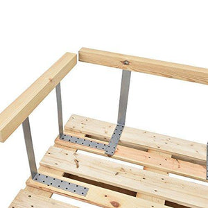[en.casa] Divano Paletta - a 5 posti con Cuscini - (Bianco) Set Completo incl. bracciolo e Schienale - Arredi Casa