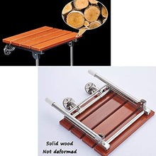 HYYDP Bagno Sgabello Pieghevole Doccia in Legno/sgabelli da Bagno Sgabello da Parete Be Applicable Compatible for Doccia Sgabello Pieghevole in Legno massello Cambia Scarpe Sgabello Be Applicable co
