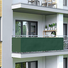 jarolift Copertura per Balcone Idrorepellente, Telo di Rivestimento e Protezione per Balcone 600 x 75 cm Verde Scuro