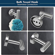 XUFAN 5 pezzi kit da bagno hardware, spessa in acciaio inox portasciugamani Set, tra cui 16 pollici tovagliolo di mano Rack + Toilet Paper Rack + 3 tovagliolo di bagno Ganci, accessori for il bagno po
