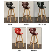 Sgabelli da Bar Sedia da Cucina Sgabelli da bar con schienale Sgabelli for la colazione rotanti in legno massello con poggiapiedi moderno stile nordico Sgabello ad alto sedia da bar a barbari, sede in