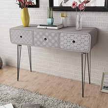 vidaXL Armadietto Laterale 3 Cassetti Grigio Cassettiera Madia Tavolo Consolle