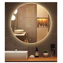 YSJX Controluce LED Specchio Rotondo Ø50/60/70/80cm Specchio da Parete con Illuminazione a LED,Specchio da Bagno,Bianco Caldo,Freddo Bianco,Verticale,Orizzontale
