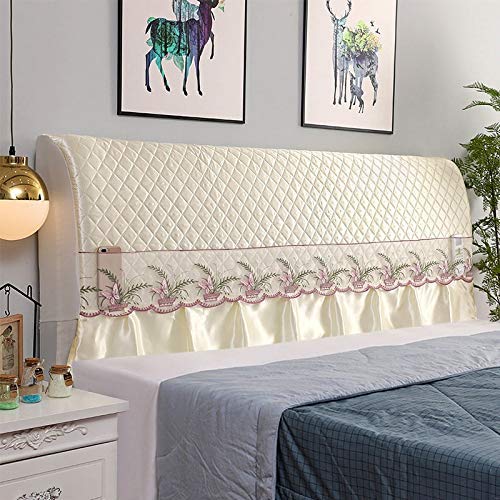 WEDSFC Copri Testata Letto Matrimoniale/Singolo Elastica Copertura per Testiera per Letto Fodera Elastica Protezione Peluche Testata Addensare Elastico all-Inclusive Coperchio Cover