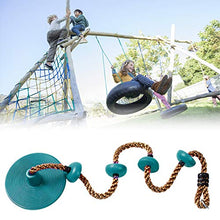 ROSEBEAR Altalene di Corda da Arrampicata Esterna Scala di Corda per Sedile Altalena a Disco in Plastica Accessori Altalena per Giochi (Verde)