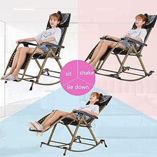 PAKUES-QO Sedia a Dondolo Pieghevole Sedia a Dondolo da Salotto Sedia reclinabile Design ergonomico Tessuto in textilene Comodo e Traspirante