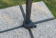 Milani Home s.r.l.s. Ombrellone 2 X 3 da Giardino Luce Venduta Separatamente con Palo Decentrato Laterale A Braccio Colore Grigio Modello Volta