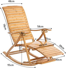 Bamboo Sedia a Dondolo Adulto Sedia per Adulti Sedia reclinabile Pieghevole Pranzo Pranzo Balcone Sedia Couch Lounge Sedia Easy Sedia Sedia Beach Sedia da Spiaggia Vecchio Man Pati
