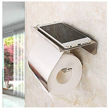 Gancio bagno cucina Portarotolo for WC con ripiano for telefono e coperchio Coperchio a parete in acciaio inossidabile Adesivo for bagno Distributore di carta for hotel Appendiabiti for rotolo Gancio