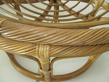 fantasie d oriente Poltrona PAPASAN Rattan Naturale Canna TORCILIONE Ø CM 115 Naturale Arredamento Giardino Completa di Cuscino Poltrona Rotonda Non Rattan Sintetico