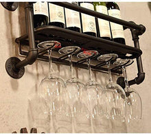FGDSA Mensole galleggianti Portabicchieri per Vino Rosso in Stile Nordico Mensola per Calice a Testa in Giù Casa in Ferro battuto Appeso a Parete Portabottiglie per Vino