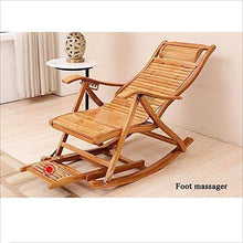 Hfyg Lettino Prendisole Sedia da Giardino con Sedia a Dondolo in Legno di bambù Portatile per Pausa Pranzo Chaise Longue