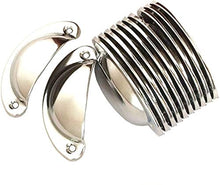 12 Half-Moon Linc Ley Shell Handles, Cassettiera Retro Cassetto Cassetto Maniglie, Armadio antico Cassettiera Cassettiera Cassettiera Cassettiera Cassettiera Maniglia Maniglia Manopola 82mm × 35mm