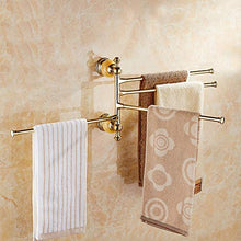 Rishx Portasciugamani Mobile in Bronzo Antico da 4 Bar Europeo Lusso Regolabile in Acciaio Inox con Base in Marmo mensola Porta Asciugamani Accessori per Il Bagno portasciugamani