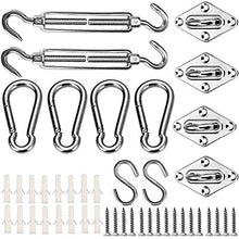 ASANMU Kit di Fissaggio per Vela Parasole, 12 Pezzi Kit di Montaggio e Fissaggio, Inossidabile Kit di Fissaggio per Kit Fissaggio per Ombreggiante per Ombra Giardino per Giardino Patio Caffettiera