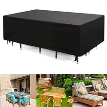 ZCED Coperture per Mobili da Giardino Copertura Tavolo Giardino Esterno Impermeabile Telo Oxford Copritavolo Copertura Protezione Impermeabile Rettangolare Quadrata,Black-130x75x71cm(51x30x28in)