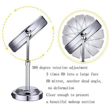 Specchio per Il Trucco, specchi da Barba Specchio per Il Trucco/Specchio cosmetico a LED con ingrandimento 3X / 1x Doppio Specchio Laterale Specchio cosmetico da Tavolo da 6 Pollici