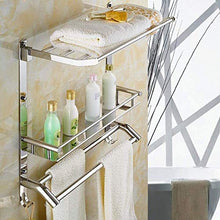 AINIYF Bagno Bagno Doccia Mensola Organizzatore Parete portasciugamani in Acciaio Inossidabile 304 3 Tiers Pieghevole Punch Installazione (Dimensioni: 50x24x56.5cm)