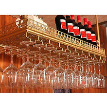 YWYW Portabottiglie portabottiglie Europeo in Ferro battuto portabicchieri da Champagne Adatto per Bar ristoranti cucine (Dorato) (Dimensioni: 60 * 35 cm)