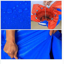 MTYLX Outdoor Multifunzionale Tela Cerata, Tenda All-Purpose Heavy Duty Blue Orange -0.35Mm 180G / M2,B,Mt 4X5