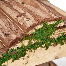 Relaxdays Mangiatoie per Uccelli, Casette in Legno Dispenser di Mangime da Esterno, Decorazione da Giardino, Marrone