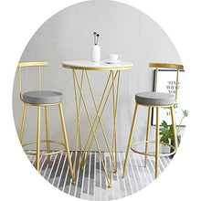 N/Z Attrezzatura Quotidiana 3 Pezzi Sedie da Pranzo Set Sgabelli da Bar Tavoli Sgabelli da Bar Colazione Bancone da Cucina Pub Caf con poggiapiedi Schienale Nordic Moderno Altezza Sedile 76Cm