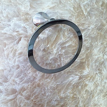 MIWANG Creative Circolare Nero Anello portaasciugamano, Asciugamano Appendiabiti, Tutti Rame Anello portaasciugamano, Bagno, Pendente