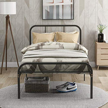 Joycelzen Letto singolo, 3ft Semplice Giroletto in metallo con Robusto Design per Bambini, Adolescenti, Adulti, 90 x 200 cm