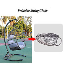 WGFGXQ 2021 Nuovo Cesto Pieghevole per Sedia a Dondolo per Patio da Giardino con Morbido Cuscino e Fodera per Sedia sospesa, per Interni Esterni Senza Supporto