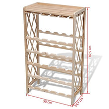 25 Bottiglie di Vino in Legno per case, Portabottiglie in Legno per 25 Bottiglie Cantinetta Porta Vino Scaffale Soggiorno in legno Naturale 50 x 24,7 x 87.5 cm