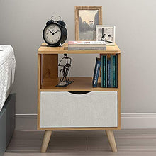 Comodino Legno Comodino impilabile Laterale Fine Comodino Mobili Camera da Letto Nightstand (37X30X44cm) per mobili Camera da Letto (Colore : Beige, Dimensione : 37cmX30cmX44cm)