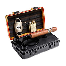 Minmin Cigar Box Small Luxury Car lega di alluminio portatile ad alta tenuta Cigar Box Humidor, 215x135x55mm accessori del sigaro (Size : 215x135x55mm)