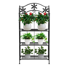 CHHD Supporto per Piante, scaffale Multifunzione in Metallo a 3 Livelli Supporto per Fiori Scaffale per libreria Scaffale per scaffali Organizer per Ufficio in casa Soggiorno Bagno, 58