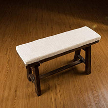 jHuanic - Cuscino lungo per panca da giardino, morbido, per mobili da interni, con laccetti, per sedia da ufficio, 2 o 3 posti (beige, 80 x 40 x 4 cm)