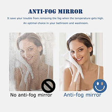Kjzeex Specchio da bagno a LED, 50 x 70 cm, con illuminazione, luce bianca fredda, specchio da parete con interruttore touch