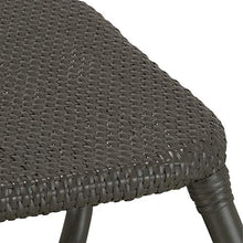 Meubletmoi Gala 0126 - Tavolino da giardino quadrato in rattan, con gambe arrotondate
