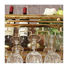 MFLASMF European Style Stainless Steel Hanging Wine Rack, Bar Wine Rack Upside Down, Goblet Rack, Simple Wine Rack, Hanging Cup Rack (Color : Gold, Size : 80 * 35cm)