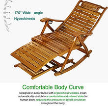 Soul Case Comoda Sedia a Dondolo Relax con poggiapiedi Design, Poltrona, Poltrona reclinabile in bambù Pieghevole, con poggiatesta - per Esterno, Campeggio, Giardino, Patio, Prato
