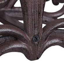 Relaxdays, Marrone Scuro Portatubo da Parete, Stile Antico, per Giardino e Pergolato, Supporto Tubo Ghisa, 15x36x15 cm