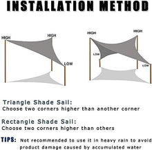LINGXING Tenda A Vela Triangolare, Resistente all'Acqua, Tettoia Parasole da Giardino, 96,5%, Blocco UV, con Corda Libera (3x3x3m,Rosso ruggine)