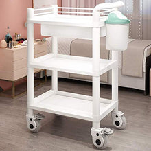 DHR- 3 tier Utility Carrello con cassetto e vano portaoggetti, commerciale salone di bellezza Attrezzature su ruote Carrello, attrezzature mediche Trolley Bagagli servizio di bellezza trolley