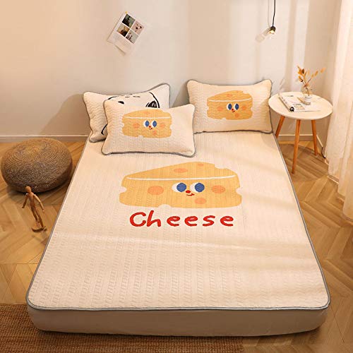 YXXCD Tatami Tappetino Materasso Letto Futon Materasso Terra Adorabile Cartone Animato Latex Morbido Pieghevole Traspirante Domestico Camera da Letto Moda-Giallo 180x200cm(70x78inch)