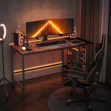 JOISCOPE Scrivania per Computer, Tavolo per Laptop, Scrittorio per Studio con Ripiani in Legno, Tavolo in Stile Industriale Realizzato in Legno e Metallo,100x60x75cm(Finitura della Quercia Vintage)