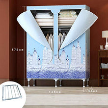 JFFFFWI Armadio Guardaroba Guardaroba a Prova di Polvere 128 * 46 * 175cm Armadio Guardaroba Semplice (Colore: C)