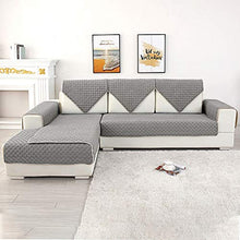 Copridivano angolare antiscivolo per divano Meridienne, copridivano con motivo per divano a penisola rimovibile, per bambini, cani e gatti, grigio, 90x160cm 1pcs